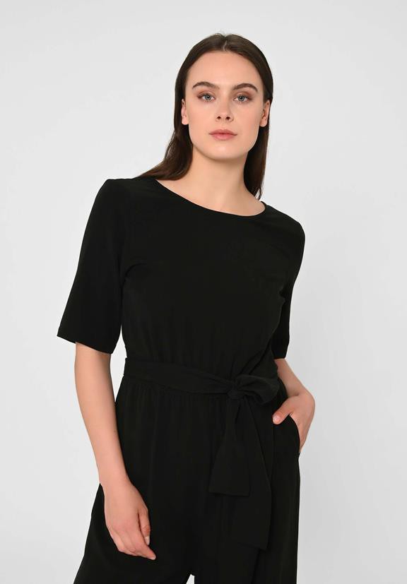 Jumpsuit Staine Halve Mouw Zwart from Shop Like You Give a Damn