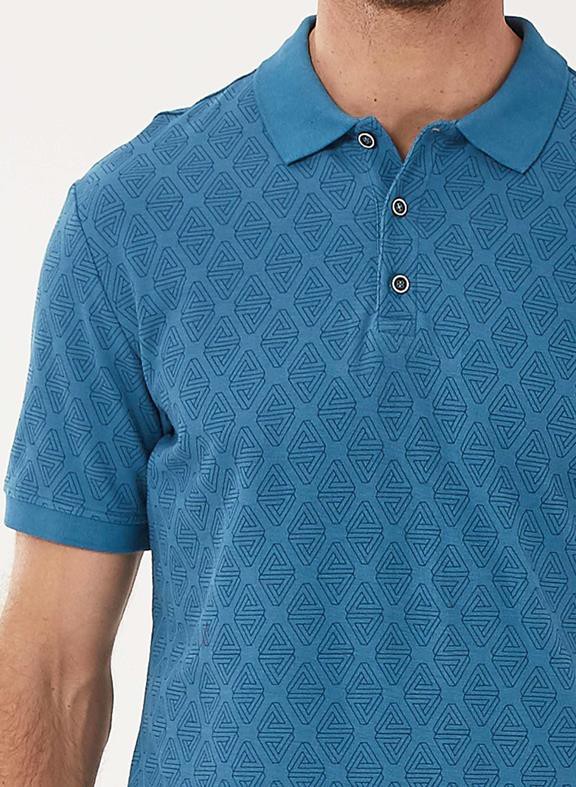 Polo Print Blauw from Shop Like You Give a Damn