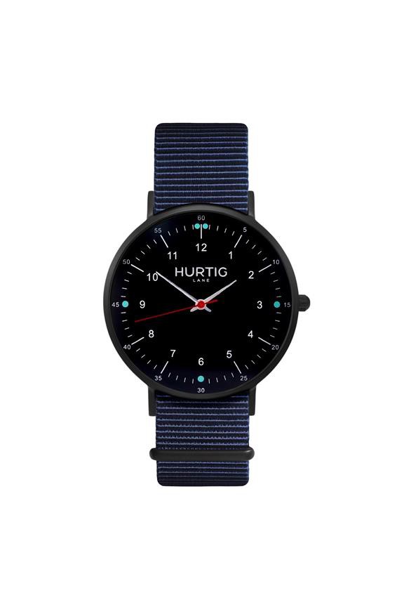 Moderno Montezuma Horloge Zwart, Zwart & Oceaanblauw from Shop Like You Give a Damn