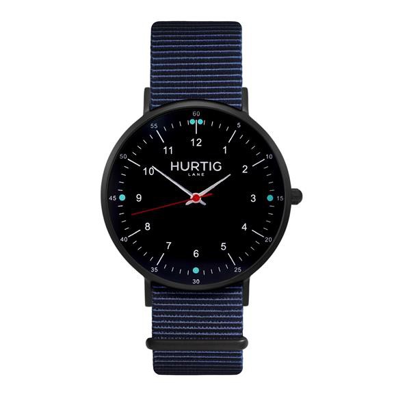 Horloge Moderna Nato Zwart & Oceaanblauw from Shop Like You Give a Damn