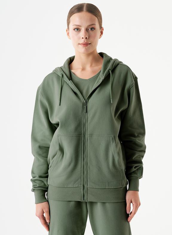 Unisex Zip-Up Hoodie Junda Olive from Shop Like You Give a Damn