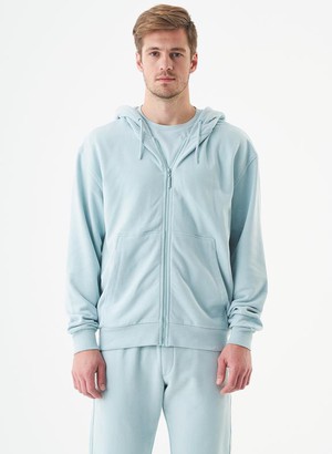 Unisex Zip-Up Hoodie Junda Mint Blue from Shop Like You Give a Damn