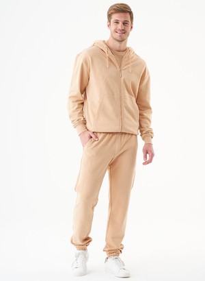 Unisex Zip-Up Hoodie Junda Beige from Shop Like You Give a Damn