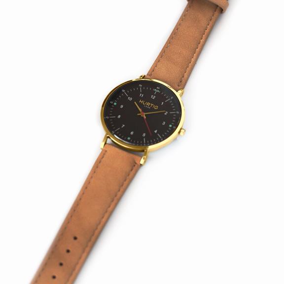 Horloge Moderna Vegan Suede Goud Zwart & Beige from Shop Like You Give a Damn