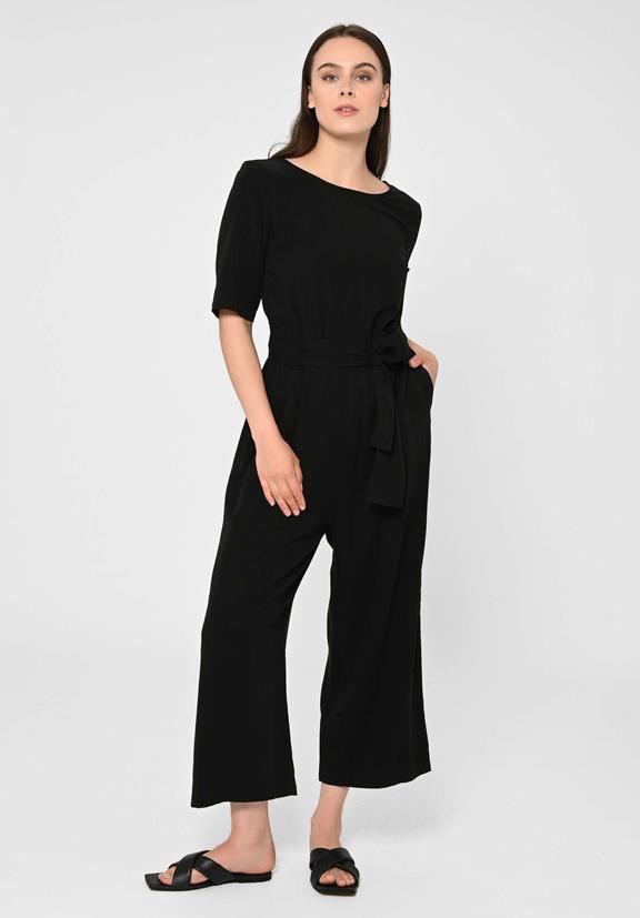 Jumpsuit Staine Halve Mouw Zwart from Shop Like You Give a Damn