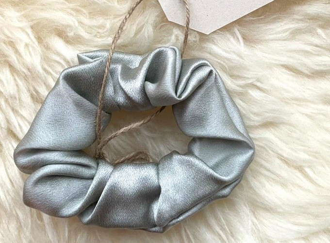 Zijden scrunchie - zilvergrijs from Silk Appeal