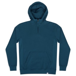 birling organic cotton quarter zip hoodie from Silverstick