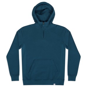 birling organic cotton quarter zip hoodie from Silverstick