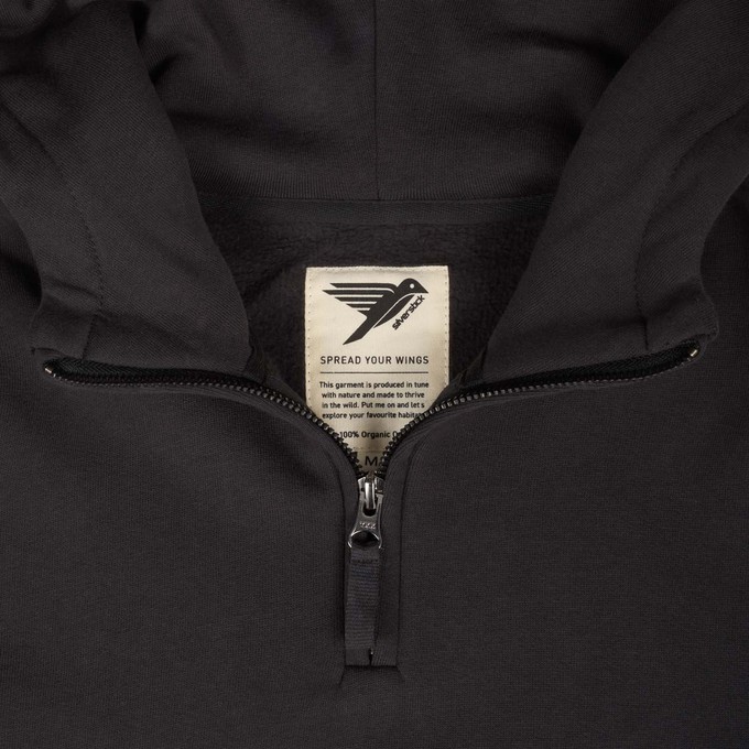 birling organic cotton quarter zip hoodie from Silverstick