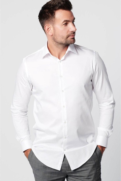 Overhemd - Slim Fit - Serious White (Laatste voorraad) from SKOT