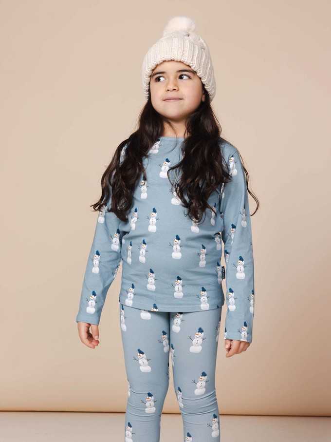 Mr. Snowman T-shirt lange mouwen en Legging set Kinderen from SNURK