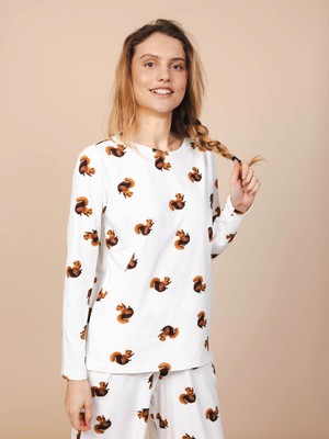 Squirrels T-shirt lange mouwen Dames from SNURK