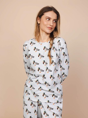 Quack! T-shirt lange mouwen en Wijde broek set Dames from SNURK