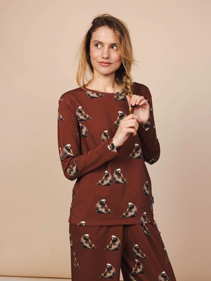 Sloth T-shirt lange mouwen en Wijde broek set Dames from SNURK