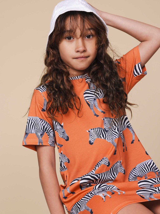 Zebras T-shirt Dress Kinderen from SNURK