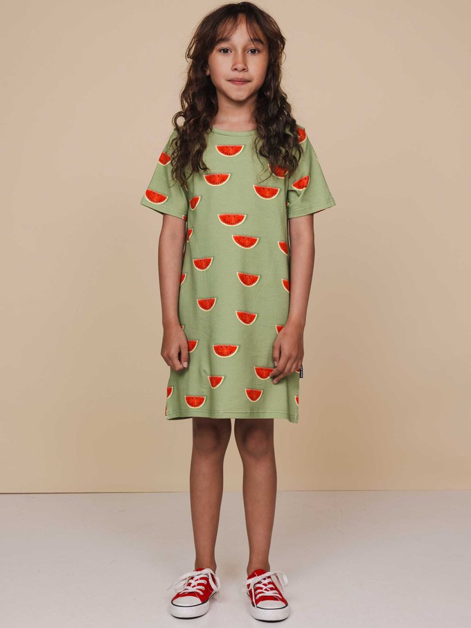 Watermelon T-shirt Dress Kinderen from SNURK