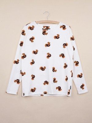 Squirrels T-shirt lange mouwen Dames from SNURK