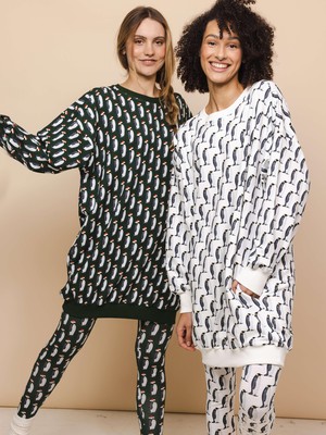 Penguin Xmas Sweater Dress Dames from SNURK