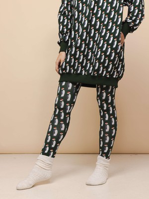 Penguin Xmas Sweater Dress en Legging set Dames from SNURK