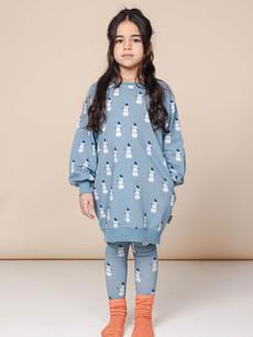 Mr. Snowman Sweater Dress en Legging set Kinderen via SNURK