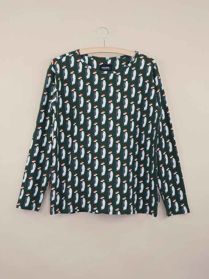 Penguin Xmas T-shirt lange mouwen Dames from SNURK