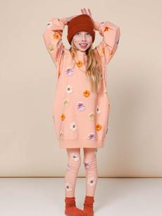 Flower Power Sweater Dress en Legging set Kinderen via SNURK