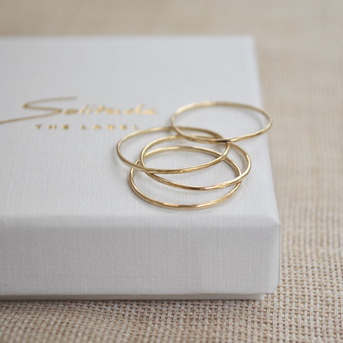 Ultra Thin Stacking Ring - Gold 14k from Solitude the Label