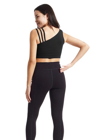 Yoga Asymmetric top zwart from Sophie Stone