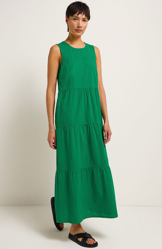 Maxi jurk structuur groen from Sophie Stone