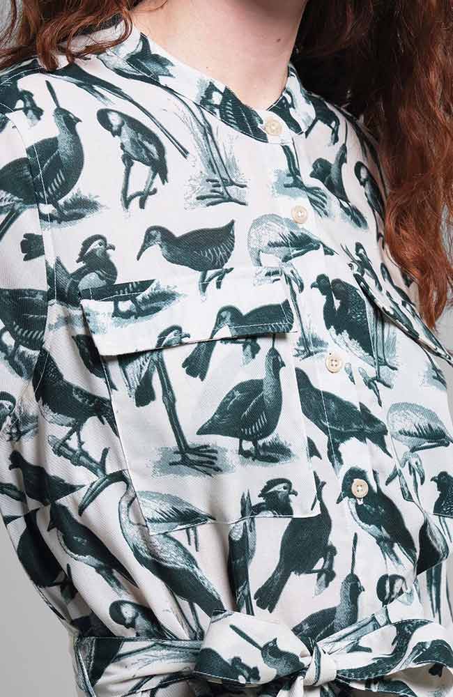 Falsterbo jurk Birds green from Sophie Stone