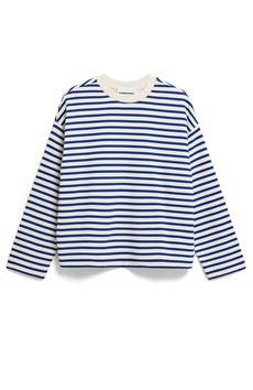 Frankaa stripe trui lapis blue via Sophie Stone