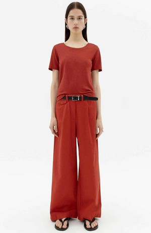 Cassia Hemp T-shirt orange from Sophie Stone