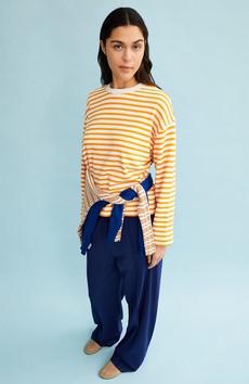 Frankaa stripe trui light tangerine via Sophie Stone