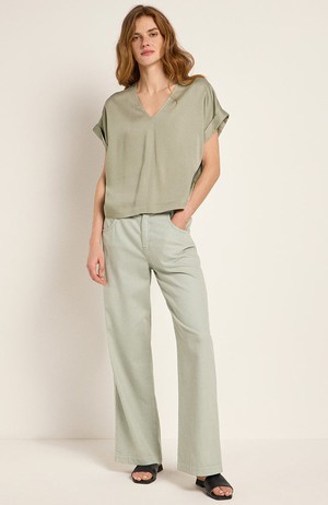 Tencel blouse aqua grey from Sophie Stone