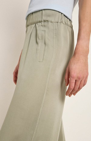 Tencel wide leg broek aquagrey from Sophie Stone