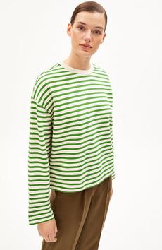 Frankaa trui stripe ivy green via Sophie Stone