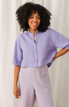 Sandon blouse purple via Sophie Stone