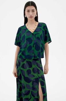 Libelula blouse leaf dark via Sophie Stone