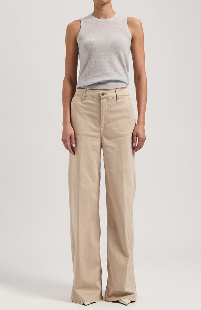 Chelsea Mid Loose chino sand from Sophie Stone