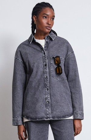 Solace denim shirt grey from Sophie Stone