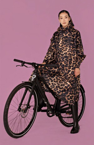 Dark Leopard Poncho from Sophie Stone