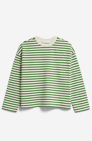 Frankaa trui stripe ivy green from Sophie Stone