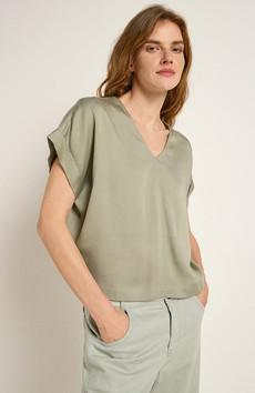 Tencel blouse aqua grey via Sophie Stone