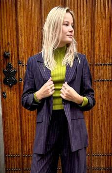 Mikaala blazer stripe via Sophie Stone