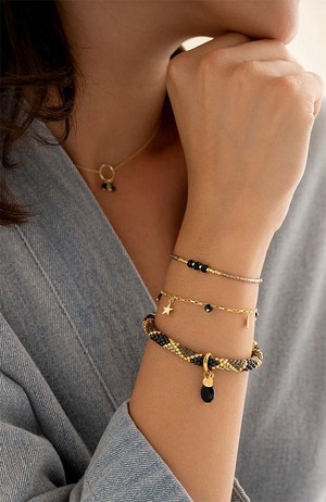 Charmed armband black onyx from Sophie Stone