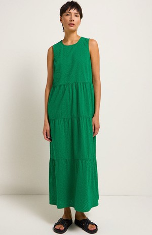 Maxi jurk structuur groen from Sophie Stone