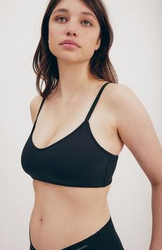 Naked rib bralette zwart via Sophie Stone