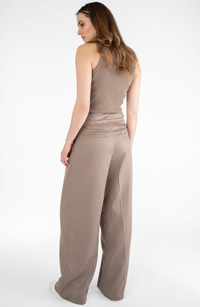 Bruine wide leg pantalon from Sophie Stone