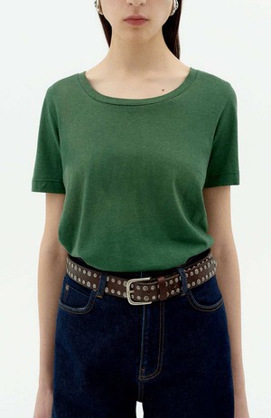 Cassia Hemp T-shirt dill from Sophie Stone