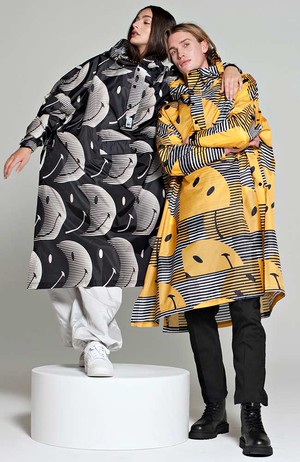 Half Moon Smiley Poncho from Sophie Stone